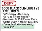 Defy 595mm 600E Black Slimline Eye Level Oven DBO459