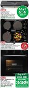 Defy Black Standard Extractor Fan + Defy Slimline Solid Hob + Defy Black Slimline Eye Level Oven