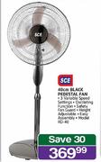 SCE 40cm Black Pedestal Fan RD-40