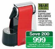 H&H Collection Sienna Caffeluxe Red Coffee Machine DSS506