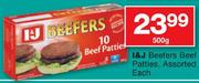 I&J Beefers Beef Patties Assorted-500gm