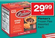 Pieman's Frozen Pies Assorted-4's