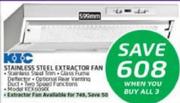 KIC 599mm Stainless Steel Extractor Fan KEX609IX
