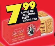  Bakers Red Label Lemon Cream Biscuits - 200g