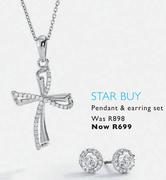 Sterling Silver Pendant & Earring Set