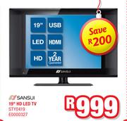 Sansui 19" HD LED TV STY0419