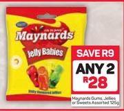 Maynards Gums, Jellies Or Sweets Assorted-2 x 125g