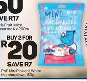 Pnp Mini Pink And White Marshmallows-2x150g