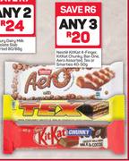 Nestle Kitkat 4-Finger, Kitkat Chunky, Bar-One, Aero, Tex Or Smarties-Any 3x40/50g