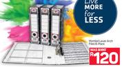 Mottled Lever Arch Files 6 Pack