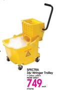 Spectra 36ltr Yellow Wringer Trolley