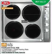 Muller & Haupt Stainless Steel Hob MHEH-500S-600mm
