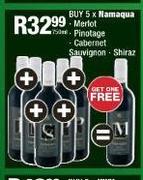 Namaqua Merlot Pinotage Cabernet Sauvignon Shiraz-5x750ml