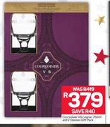 Courvoisier VS Cognac-750ml & 2 Glasses Gift Pack
