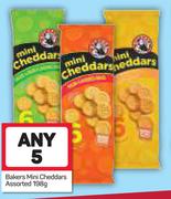 Bakers Mini Cheddars-5x198g