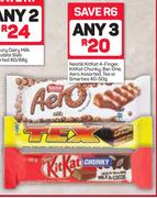 Nestle Kitkat 4-Finger, Kitkat Chunky, Bar-One, Aero, Tex Or Smarties-Any 3X40/50g