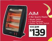 Aim 2 Bar Quartz Heater AHH4