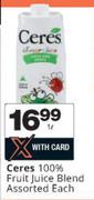 Ceres 100% Fruit Juice Blend-1l Each