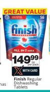 Finish Regular Dishwashing Tablets-56's Per Pack 