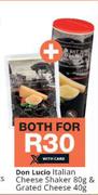 Don Lucio Italian Cheese Shaker 80g And Grated Cheese 40g-For Both