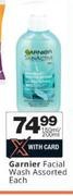 Garnier Facial Wash-150ml/ 200ml Each