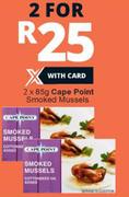 Cape Point Smoked Mussels-2x85g