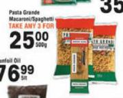 Pasta Grande Macaroni/Spaghetti-3 x 500g