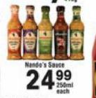 Nando's Sauce-250ml Each
