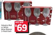 Valvetro Red Or White Wine Glasses 3-Pack-Each