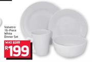 Valvetro 16-Piece White Dinner set
