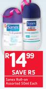   Sanex Roll On Assorted-50ml Each