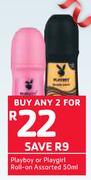 Playboy Or Playgirl Roll On Assorted-2 x 50ml