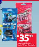 Supermax Men's Or Ladies Triple Razors-5s