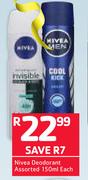 Nivea Deodorant Assorted-150ml Each
