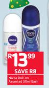 Nivea Roll On Assorted-50ml Each