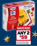 Dr. Oetker Nice 'N Easy Meals-2X350g