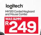 Logitech MK120 Corded Keyboards & Mouse Combo