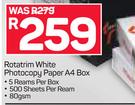 Rotatrim White Photocopy Paper A4 Box