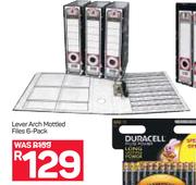 Lever Arch Mottled Files 6 Pack