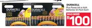 Duracell Plus Power AA Or AAA batteries 12 Pack-Each