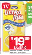 Danone Ultra Mel Custard Assorted-1Ltr Each