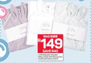 Little Republic Hooded Baby Towel With Bunny Ears In Assorted Colours-Each