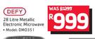 Defy 28Ltr Metallic Electronic Microwave DM0351
