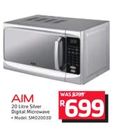 Aim 20Ltr Silver Digital Microwave SMO2003D