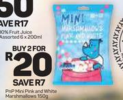 PnP Mini Pink & White Marshmallows-2 x 150g