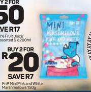 PnP Mini Pink And White Marshmallows-2x150g