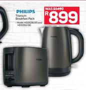 Philips Titanium Breakfast Pack(HD2628/20 And HD9350/90)
