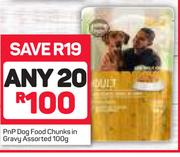 PnP Dog Food Chunks In Gravy Assorted-20 x 100g