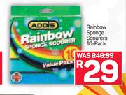 Rainbow Sponge Scourers 10 Pack