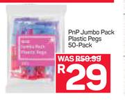PnP Jumbo Pack Plastic Pegs 50 Pack